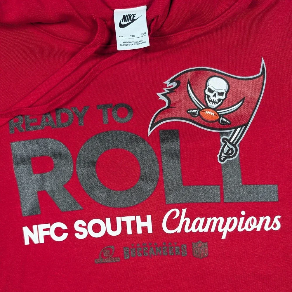 Tampa Bay‎ Buccaneers Hoodie Mens 2XL Red NFL Football Nike NFC South Champs